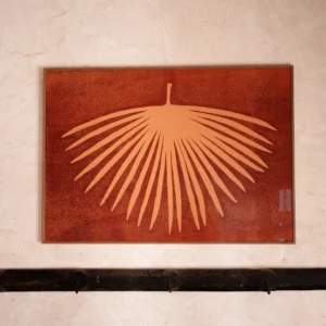 Unique handmade mono prints by Enkel Art Studio from Amsterdam. Framed in high-quality walnut wood with museum glass. Order now for a one-of-a-kind art piece.