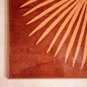 Unique handmade mono prints by Enkel Art Studio from Amsterdam. Framed in high-quality walnut wood with museum glass. Order now for a one-of-a-kind art piece.